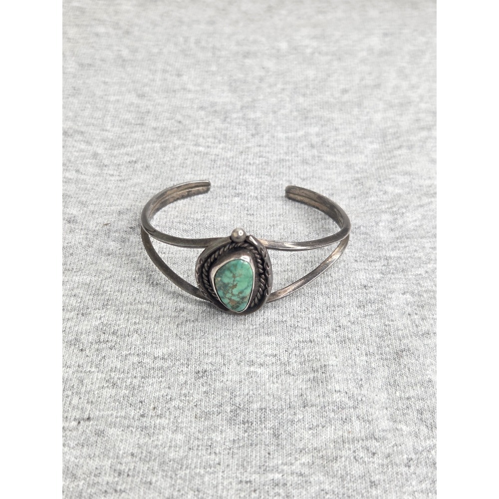 Vintage Navajo Royston Turquoise Sterling Silver Cuff Bracelet Handmade